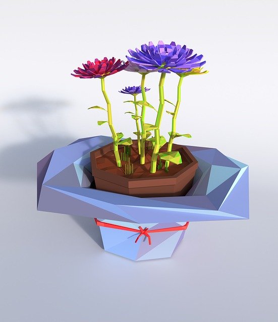 Free download Flower Lowpoly Artistically -  free illustration to be edited with GIMP free online image editor