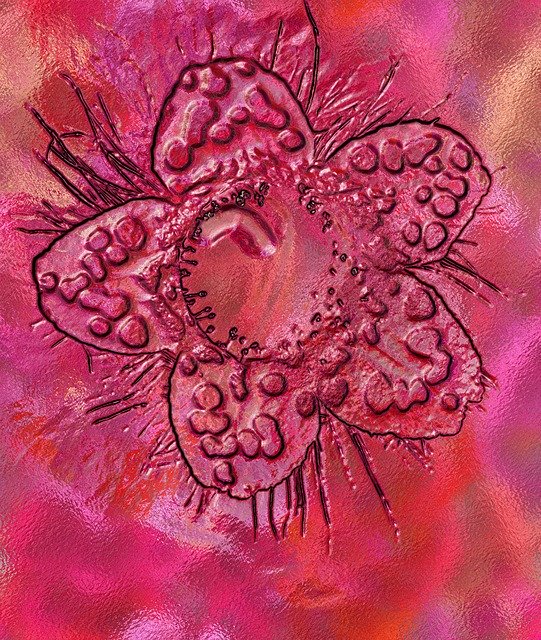 Free download Flower Pink Abstraction -  free illustration to be edited with GIMP free online image editor