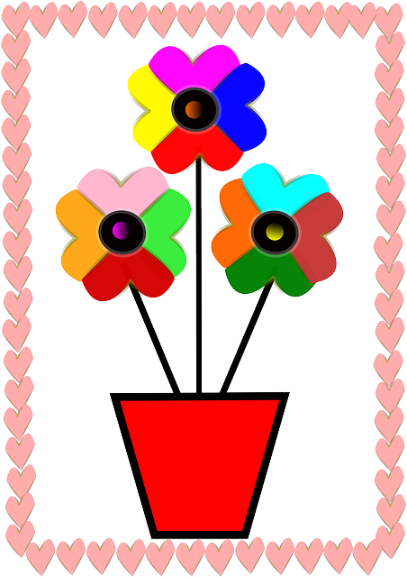 Free download Flowerpot Flower Pot Card - Free vector graphic on Pixabay free illustration to be edited with GIMP free online image editor