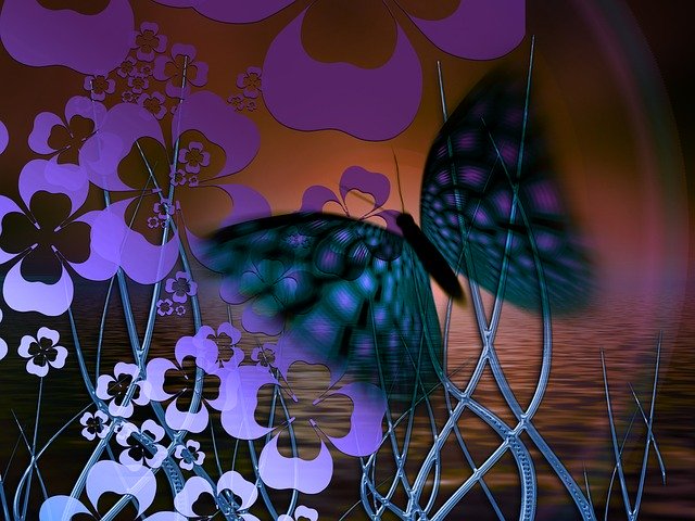 Free download Flowers Butterfly Flora -  free illustration to be edited with GIMP free online image editor