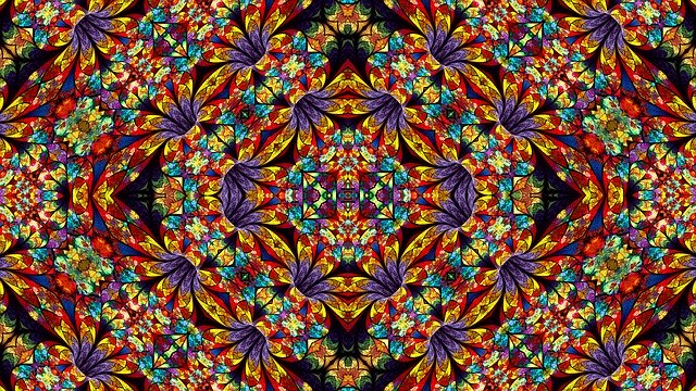 Free download Flowers Kaleidoscope Art Pattern -  free illustration to be edited with GIMP free online image editor