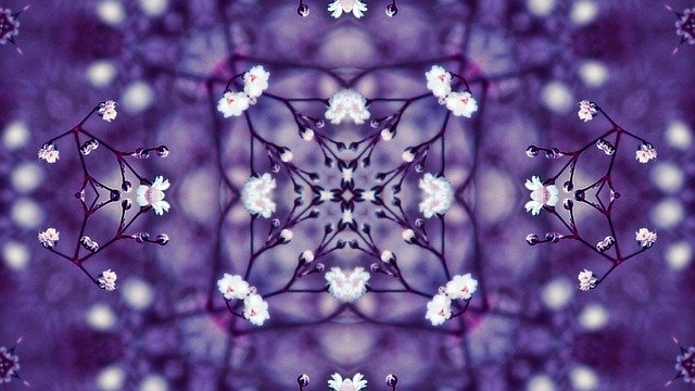 Free download Flowers Kaleidoscope Violet The -  free illustration to be edited with GIMP free online image editor