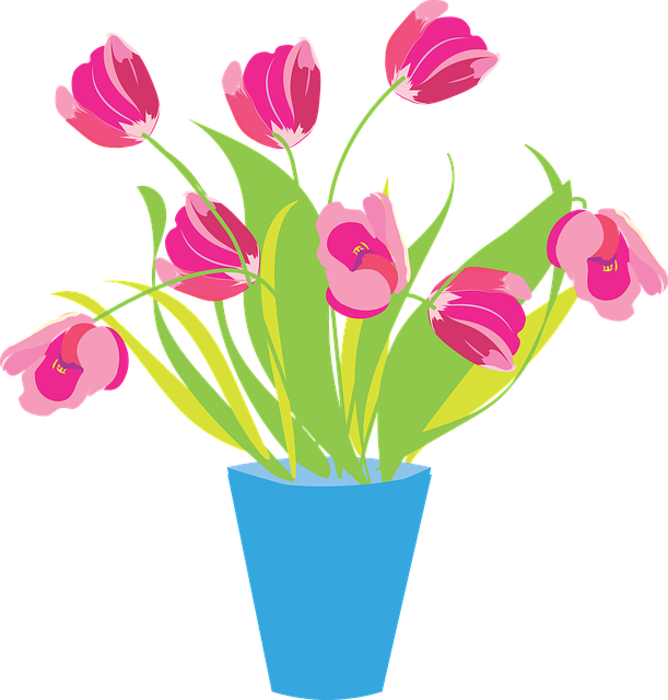 Free download Flowers Vase Tulips - Free vector graphic on Pixabay free illustration to be edited with GIMP free online image editor