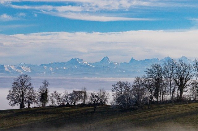 Free download Fog Mountain Range Eiger -  free photo or picture to be edited with GIMP online image editor