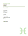 Free download Formal Letter - Pisces DOC, XLS or PPT template free to be edited with LibreOffice online or OpenOffice Desktop online