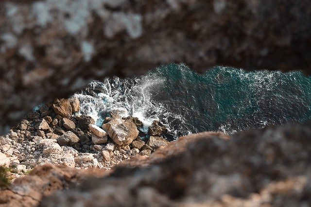 Free download Formentera Cliff Hole -  free photo or picture to be edited with GIMP online image editor