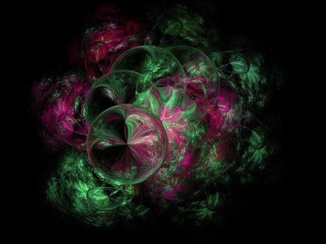 Free download Fractal Green Pink -  free illustration to be edited with GIMP free online image editor