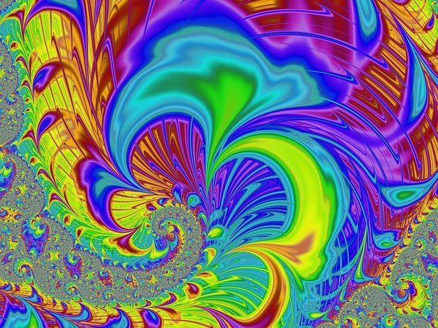 Free download Fractal Neon Art -  free illustration to be edited with GIMP free online image editor