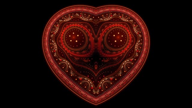 Free download Fractals Apophysis Heart -  free illustration to be edited with GIMP free online image editor