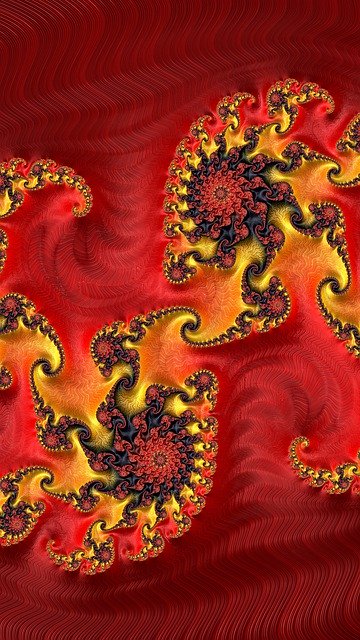 Free download Fractals Red Mathematics -  free illustration to be edited with GIMP free online image editor