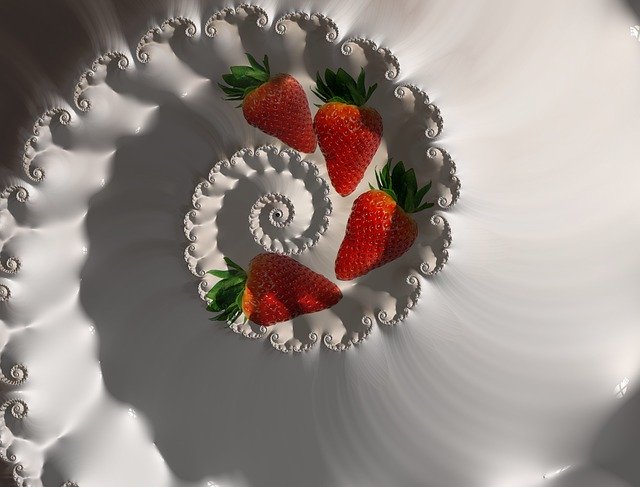 Free download Fractal Strawberries Fruits -  free illustration to be edited with GIMP free online image editor