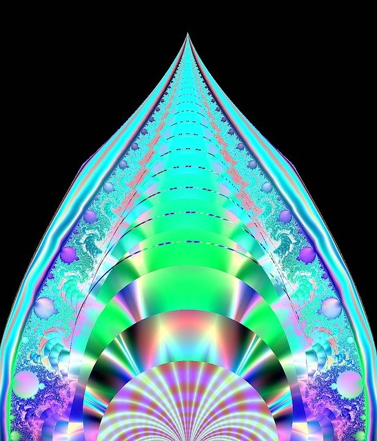 Free download Fractal Tower Multi Color Digital -  free illustration to be edited with GIMP free online image editor