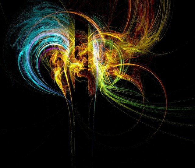 Free download Fractal Yellow Blue -  free illustration to be edited with GIMP free online image editor