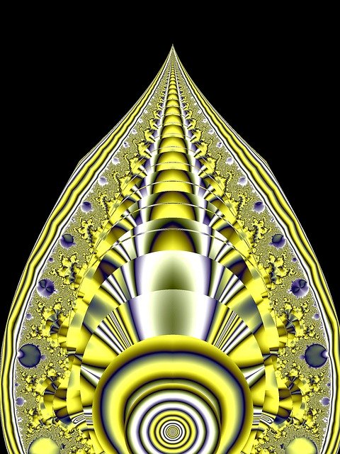 Free download Fractal Yellow Gold -  free illustration to be edited with GIMP free online image editor