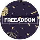 FreeAddon.com Space Galaxy Theme  screen for extension Chrome web store in OffiDocs Chromium