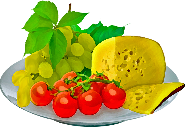 Free download Fruit Cheese Grapes -  free illustration to be edited with GIMP free online image editor