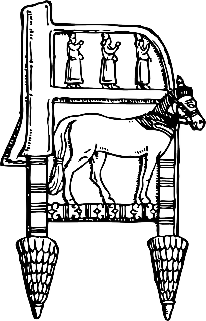 Free download Furniture Horse Assyrian - Free vector graphic on Pixabay free illustration to be edited with GIMP free online image editor