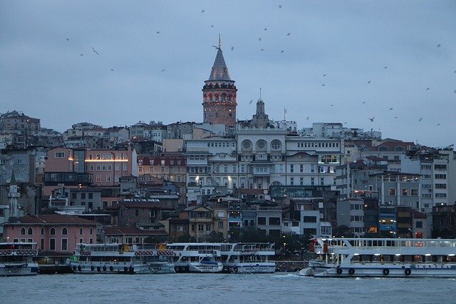 Free download Galata Tower Boat -  free photo or picture to be edited with GIMP online image editor
