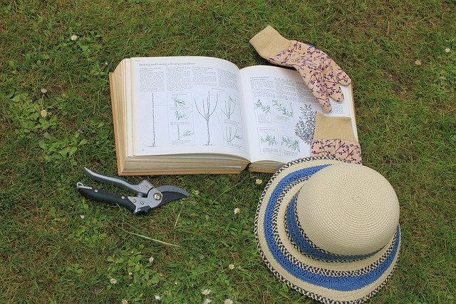 Free download Gardening Book Sun Hat Garden -  free photo or picture to be edited with GIMP online image editor