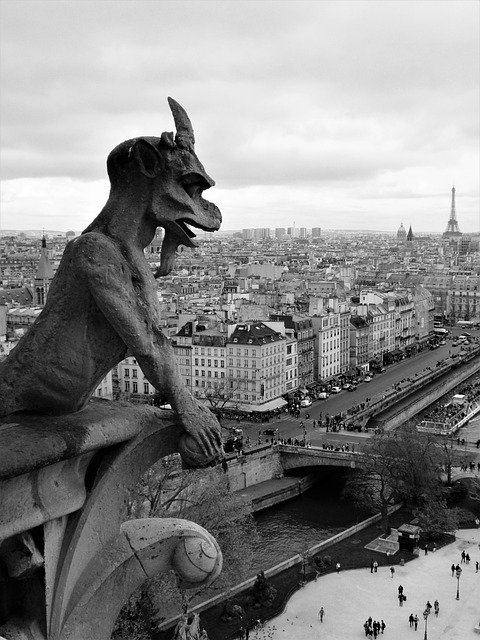 Free download Gargoyle Notre Dame Paris -  free photo or picture to be edited with GIMP online image editor