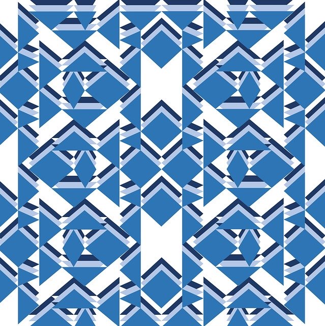 Free download Geometric Pattern Blue -  free illustration to be edited with GIMP free online image editor