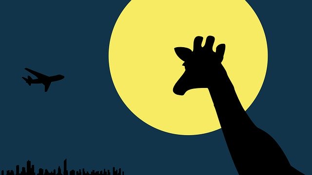 Free download Giraffe Night Moon -  free illustration to be edited with GIMP free online image editor