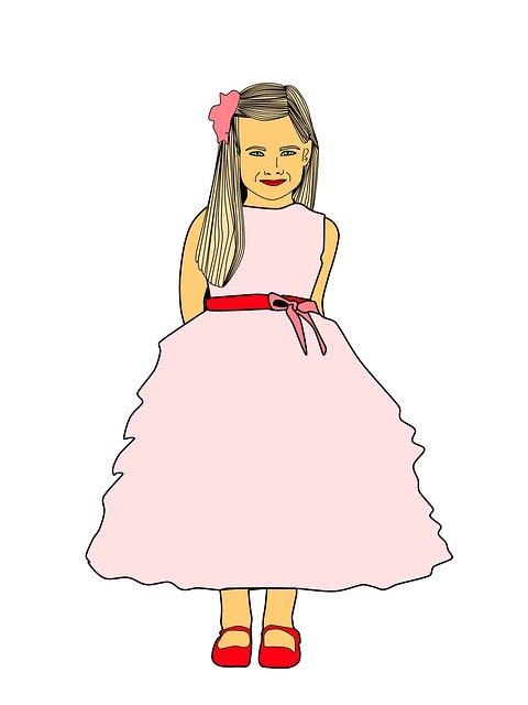 Free download Girl Dress Smile -  free illustration to be edited with GIMP free online image editor