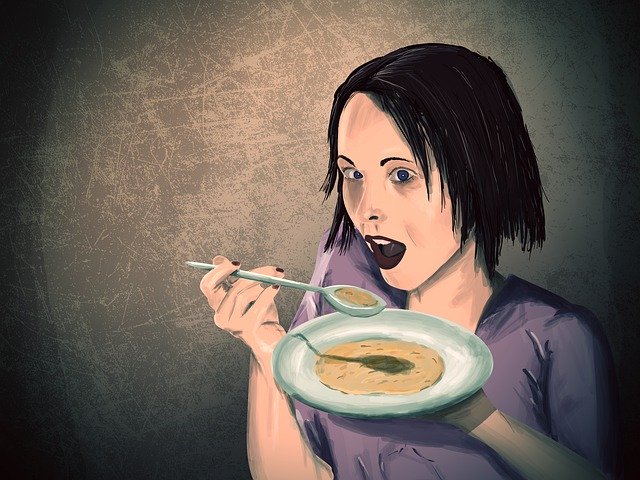 Free download Girl Eating Flakes Women -  free illustration to be edited with GIMP free online image editor