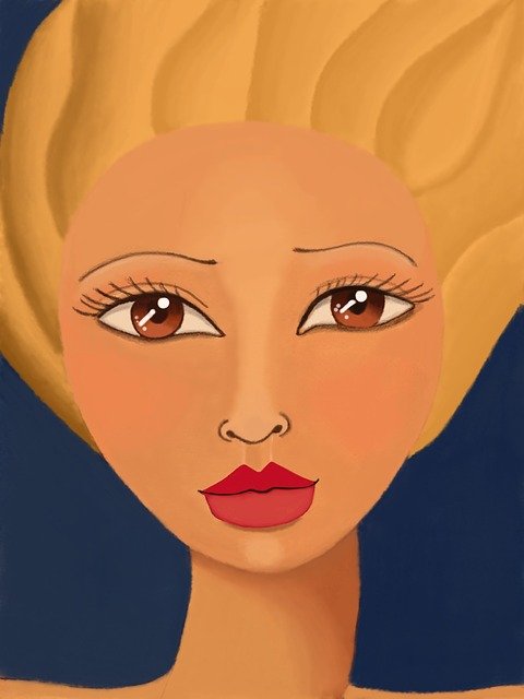 Free download Girl Face Blond -  free illustration to be edited with GIMP free online image editor