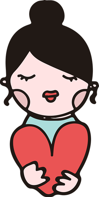 Free download Girl Heart Mono - Free vector graphic on Pixabay free illustration to be edited with GIMP free online image editor