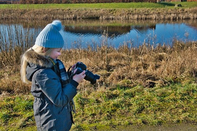 Free download Girl Photographing Child Camera -  free photo or picture to be edited with GIMP online image editor