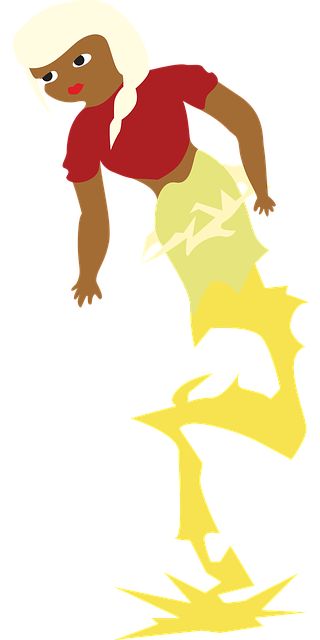 Free download Girl With The Power Of Lightning - Free vector graphic on Pixabay free illustration to be edited with GIMP free online image editor