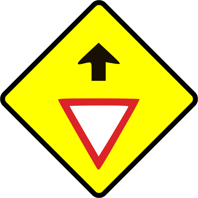 Free download Give Way Caution Road - Free vector graphic on Pixabay free illustration to be edited with GIMP free online image editor