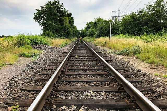 Free download Gleise Railway Railroad Tracks -  free photo or picture to be edited with GIMP online image editor