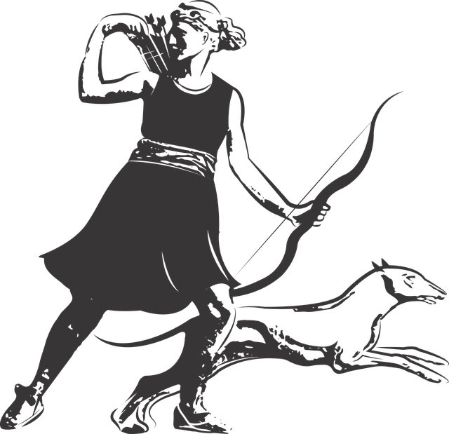 Free download Goddess Hunting Mythology - Free vector graphic on Pixabay free illustration to be edited with GIMP free online image editor