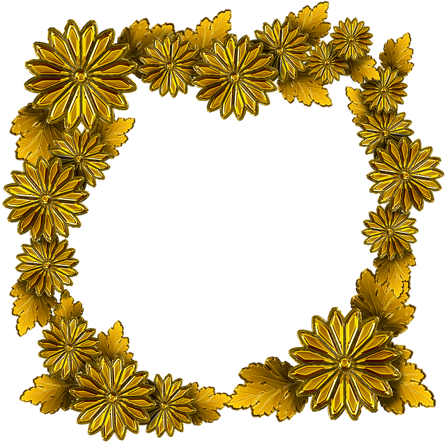 Free download Gold The Frame Chrysanthemum -  free illustration to be edited with GIMP free online image editor