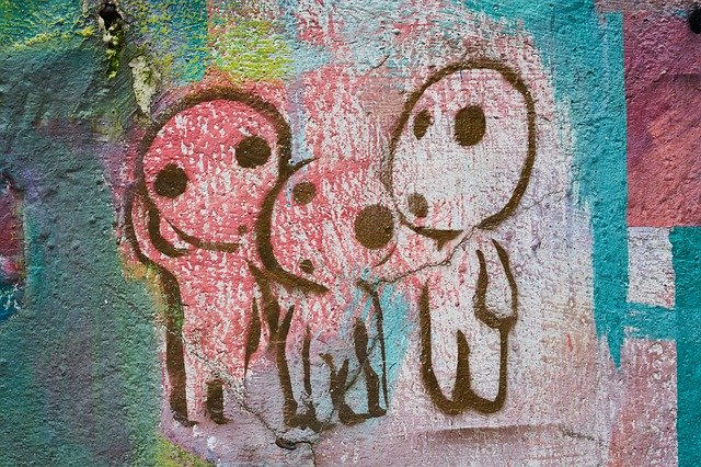 Free download Graffiti Alien Family -  free photo or picture to be edited with GIMP online image editor