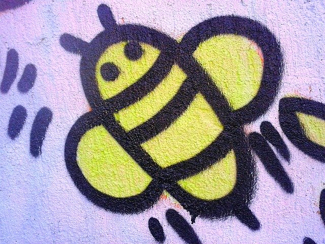 Free download Graffiti Osa Bee -  free illustration to be edited with GIMP free online image editor