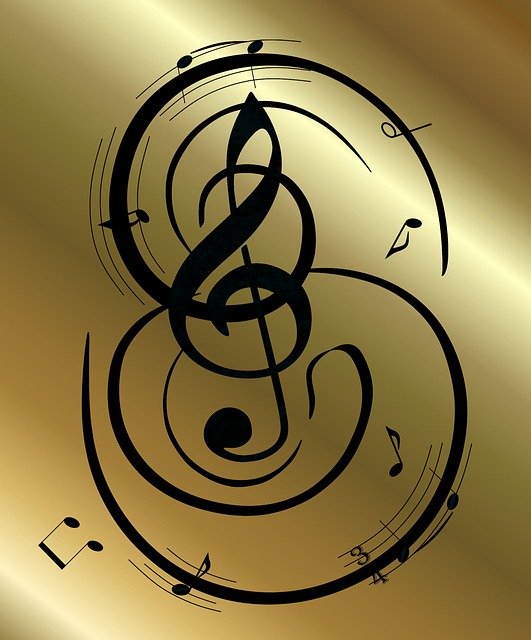 Free download Graphic Clef Gold Treble -  free illustration to be edited with GIMP free online image editor