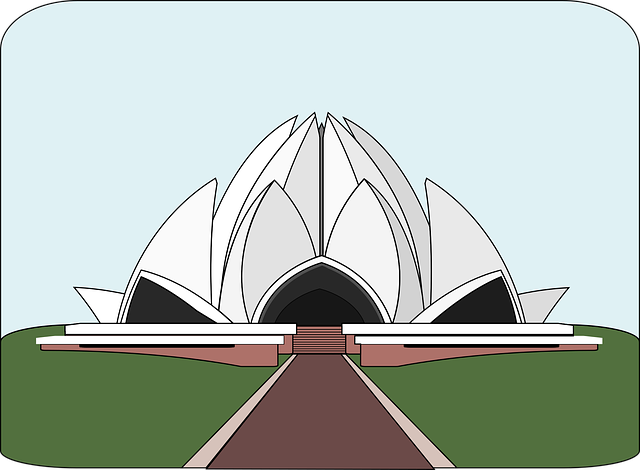 Free download Graphic Lotus Temple India - Free vector graphic on Pixabay free illustration to be edited with GIMP free online image editor
