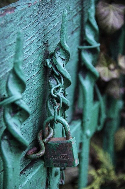 Free download Green Bluish Lock -  free photo or picture to be edited with GIMP online image editor