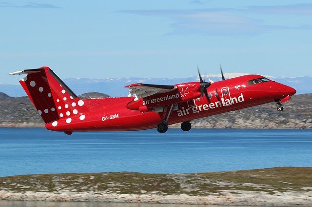 Free download Greenland Aasiaat Airport Dash 8 -  free photo or picture to be edited with GIMP online image editor