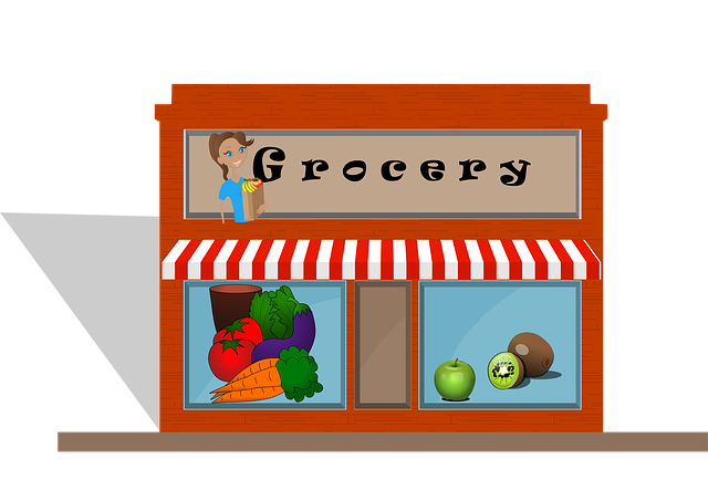 Free download Grocery Shop Green -  free illustration to be edited with GIMP free online image editor