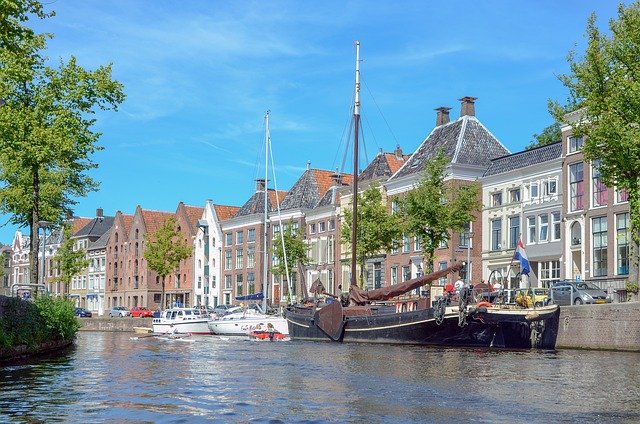 Free download Groningen Town Canal Street free photo template to be edited with GIMP online image editor