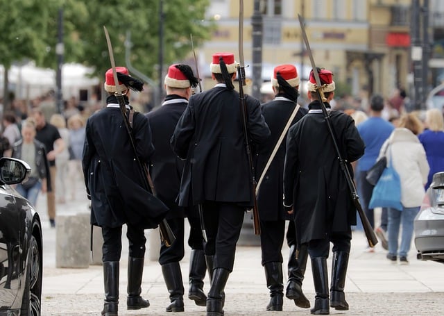 Free download guards costumes promenade old town free picture to be edited with GIMP free online image editor