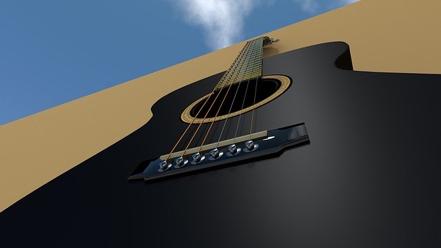 Free download Guitar Sky Musical Instrument -  free illustration to be edited with GIMP free online image editor