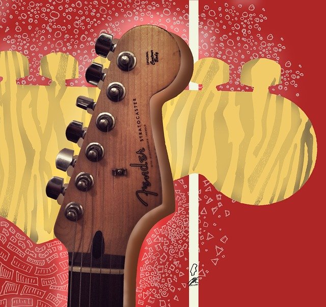 Free download Guitar Stratocaster Head -  free illustration to be edited with GIMP free online image editor