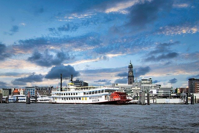 Free download hamburg port passenger ship ship free picture to be edited with GIMP free online image editor