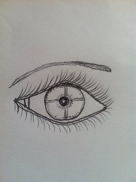 Free download Hand Drawn Eye Eyebrow Line -  free illustration to be edited with GIMP free online image editor