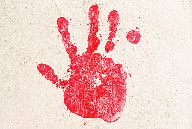 Free download Hand On Wall Red -  free illustration to be edited with GIMP free online image editor